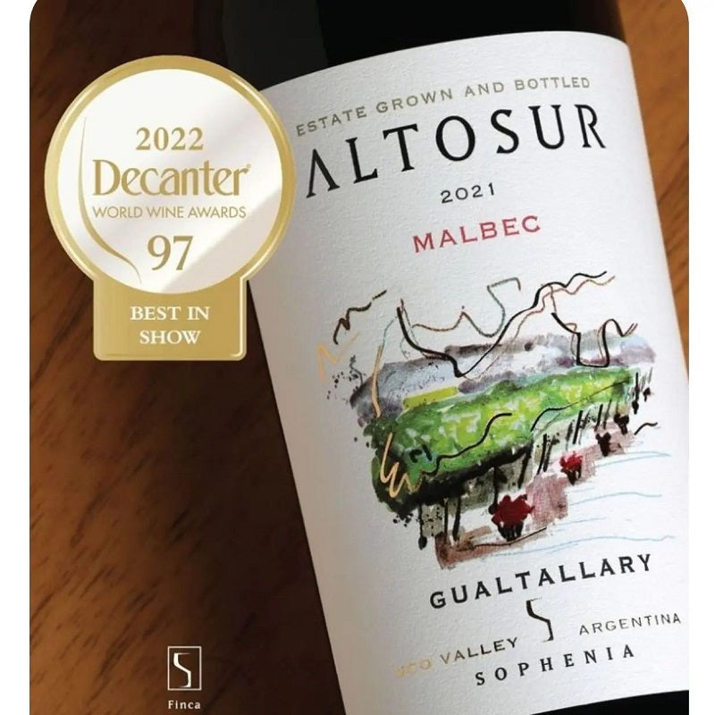 Finca Sophenia, Altosur Malbec 2021 - 97 Points Decanter - Wine Of The Week - Tom Cannavan